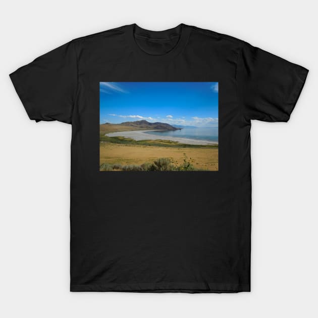 White Rock Bay on Antelope Island T-Shirt by Steves-Pics